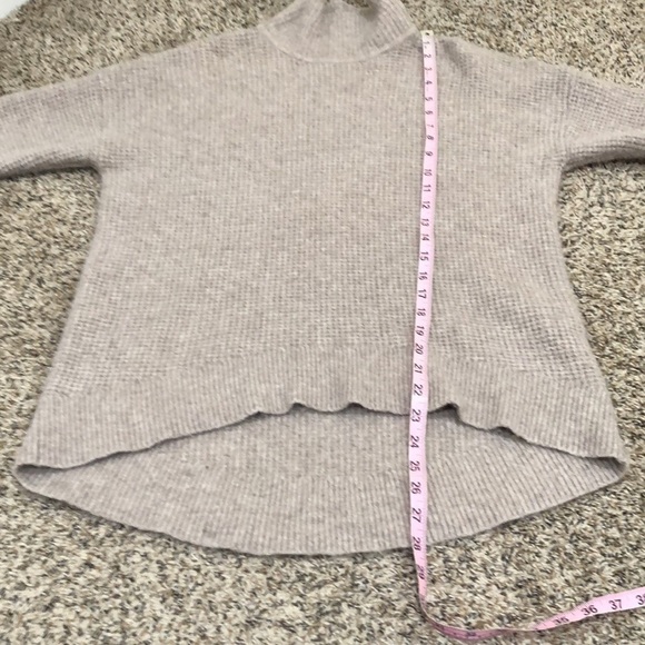 Madewell Wafflestitch Turtleneck Sweater Small Gray Merino Wool Alpaca Blend - Picture 8 of 9